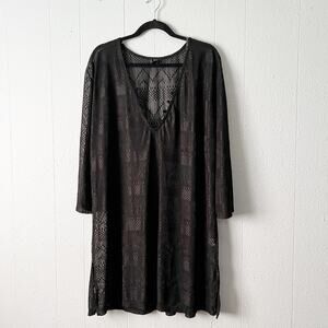 Porto Cruz Bathing Suit/Bikini Cover Womens 2X V-neck Long sleeves Lightweight